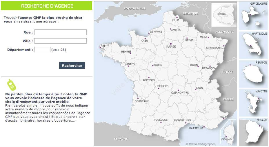Contacter la GMF : téléphone et adresse - Recherche des agences