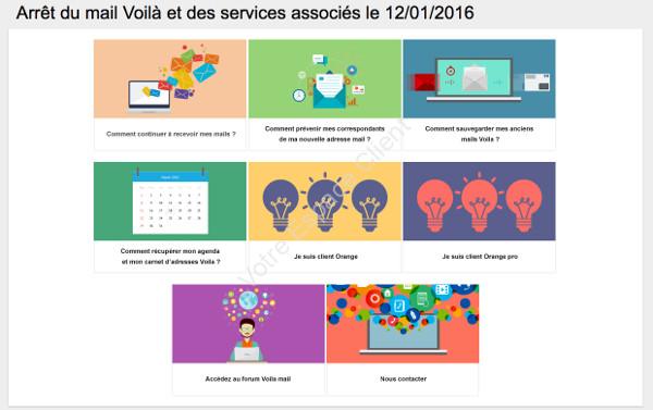 Arrêt du service de messagerie Voilà Mail - mail.voila.fr