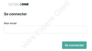 Connexion à mon espace client Syndic One : mon compte en ligne