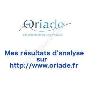 Consulter mes résultats sur l'espace patient Oriade - www.oriade.fr