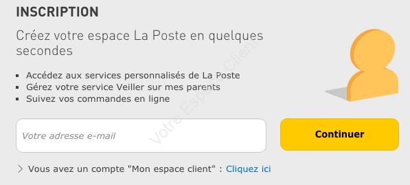 Créer un compte La Poste