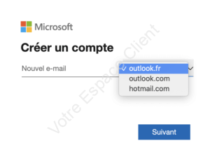 Créer une adrresse hotmail