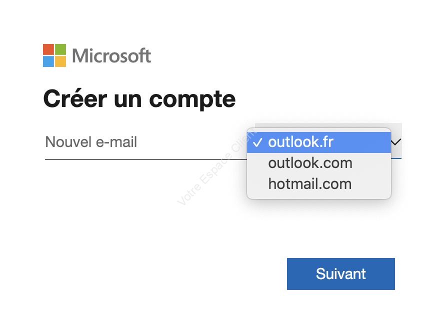 Créer une adrresse hotmail