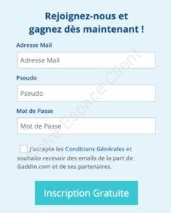 Gaddin : inscription gratuite pour gagner de l'argent sur internet