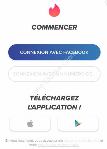 Inscription Tinder sans Facebook