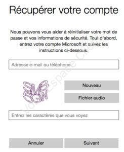 Retrouver un mot de passe Hotmail