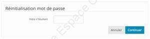 Mot de passe oublié pour le webmail Unice