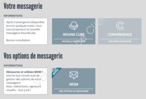 Option webmail Aix Marseille : converge et round cube