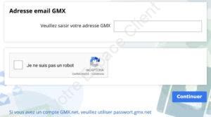 Récupérer mon mot de passe messagerie GMX Caramail