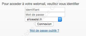 Se connecter au webmail Alice ADSL