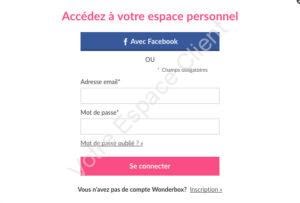 Wonderbox : mon espace personnel sur www.wonderbox.fr